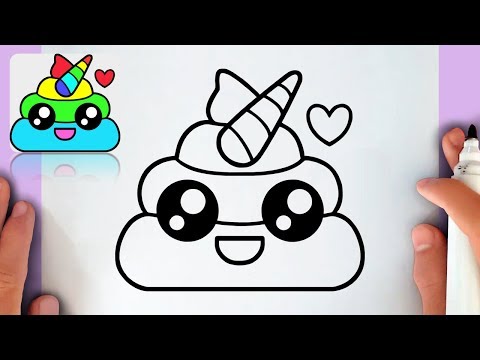 HOW TO DRAW A CUTE UNICORN POOP